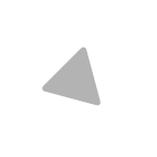 Graues, gleichseitiges Dreieck auf weißem Hintergrund, minimalistisches geometrisches Design.